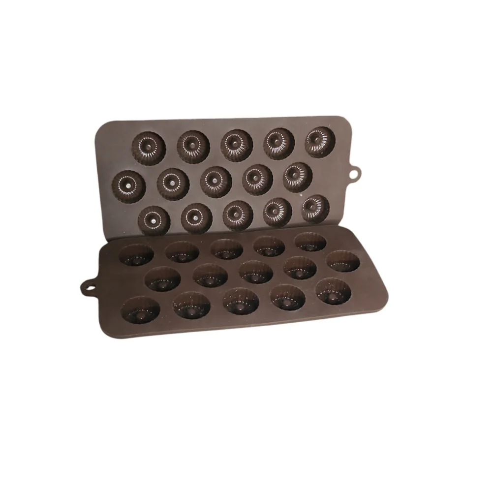 Set of 2 Candy Molds / Small Ice Trays Donut Shapes